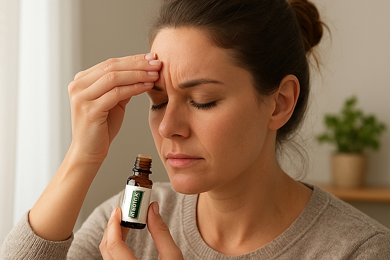 applying peppermint oil for relaxation