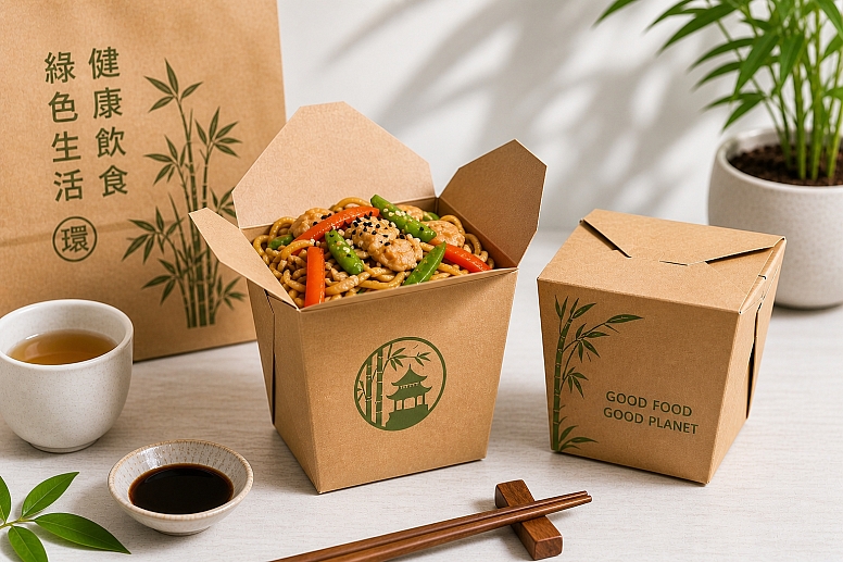 eco friendly asian takeout with bamboo vibes