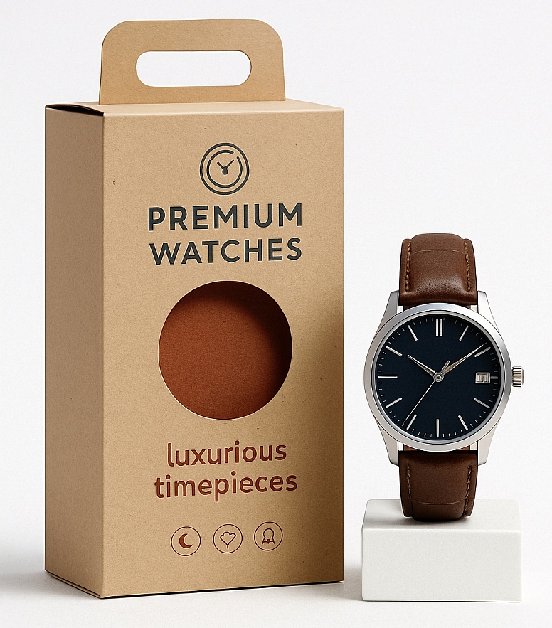 luxury watch with elegant packaging