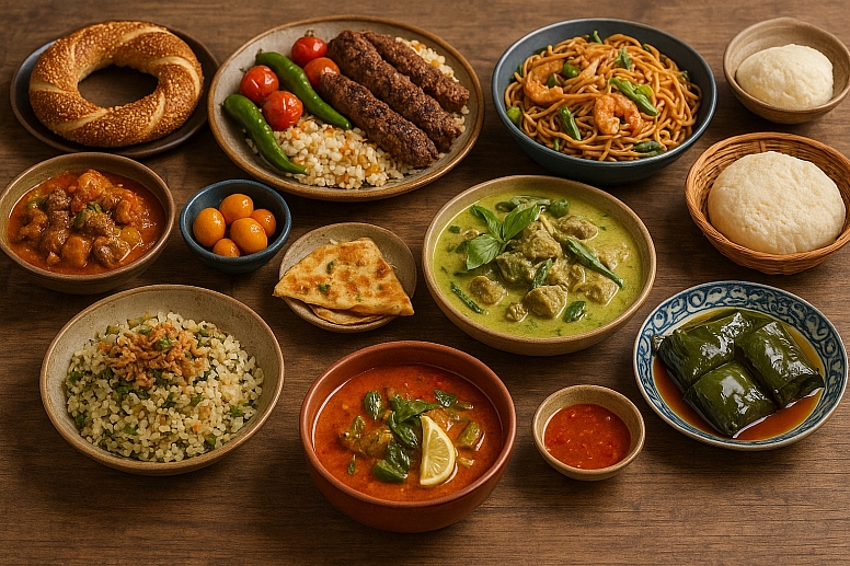 turkish and southeast asian feast