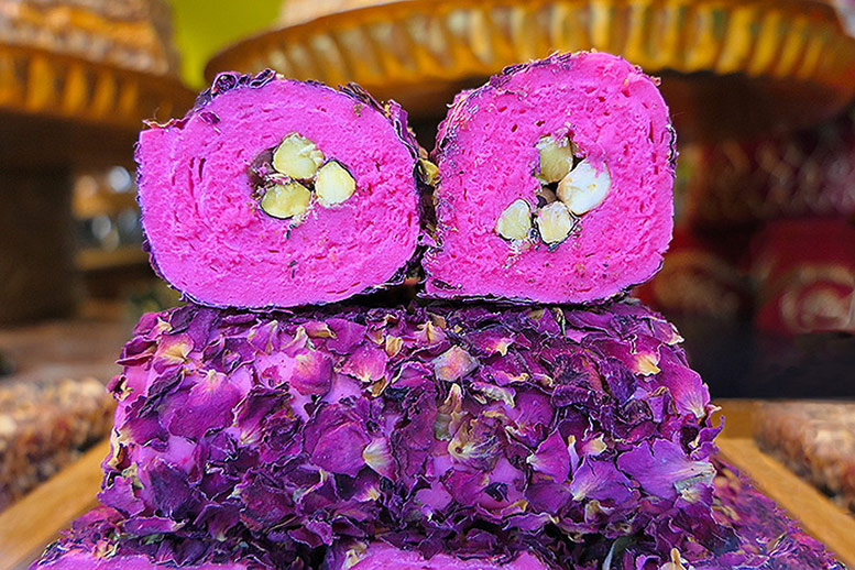 Turkish Delight with Rose Petals