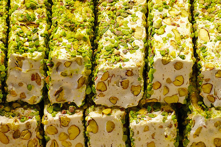 Coconut Turkish Delight with Pistachio