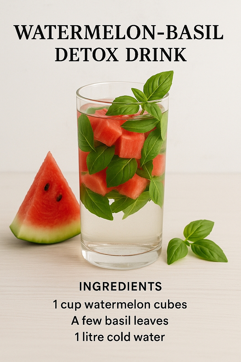 watermelon basil detox refreshment